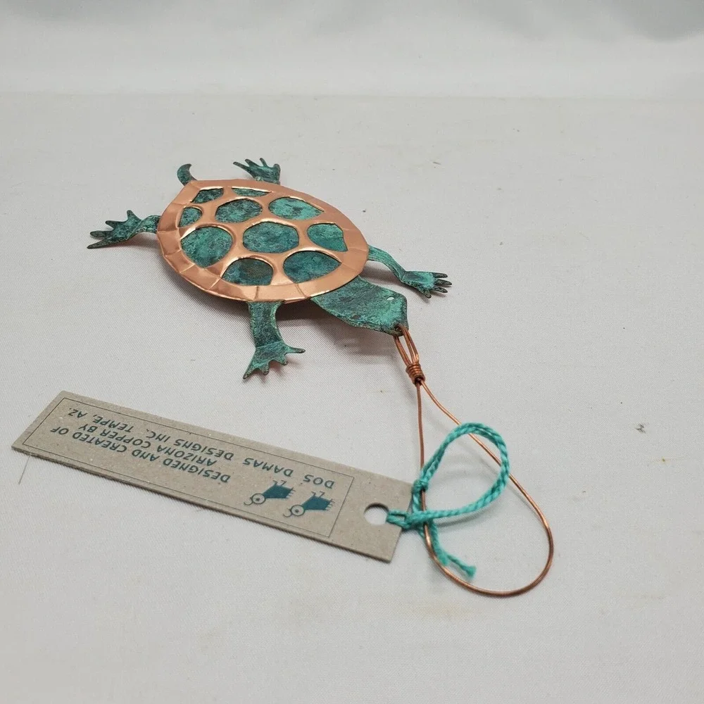 SEA TURTLE COPPER‎ Verdigris ORNAMENT Handcrafted NWT